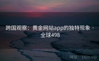 跨国观察：黄金网站app的独特现象 · 全球498